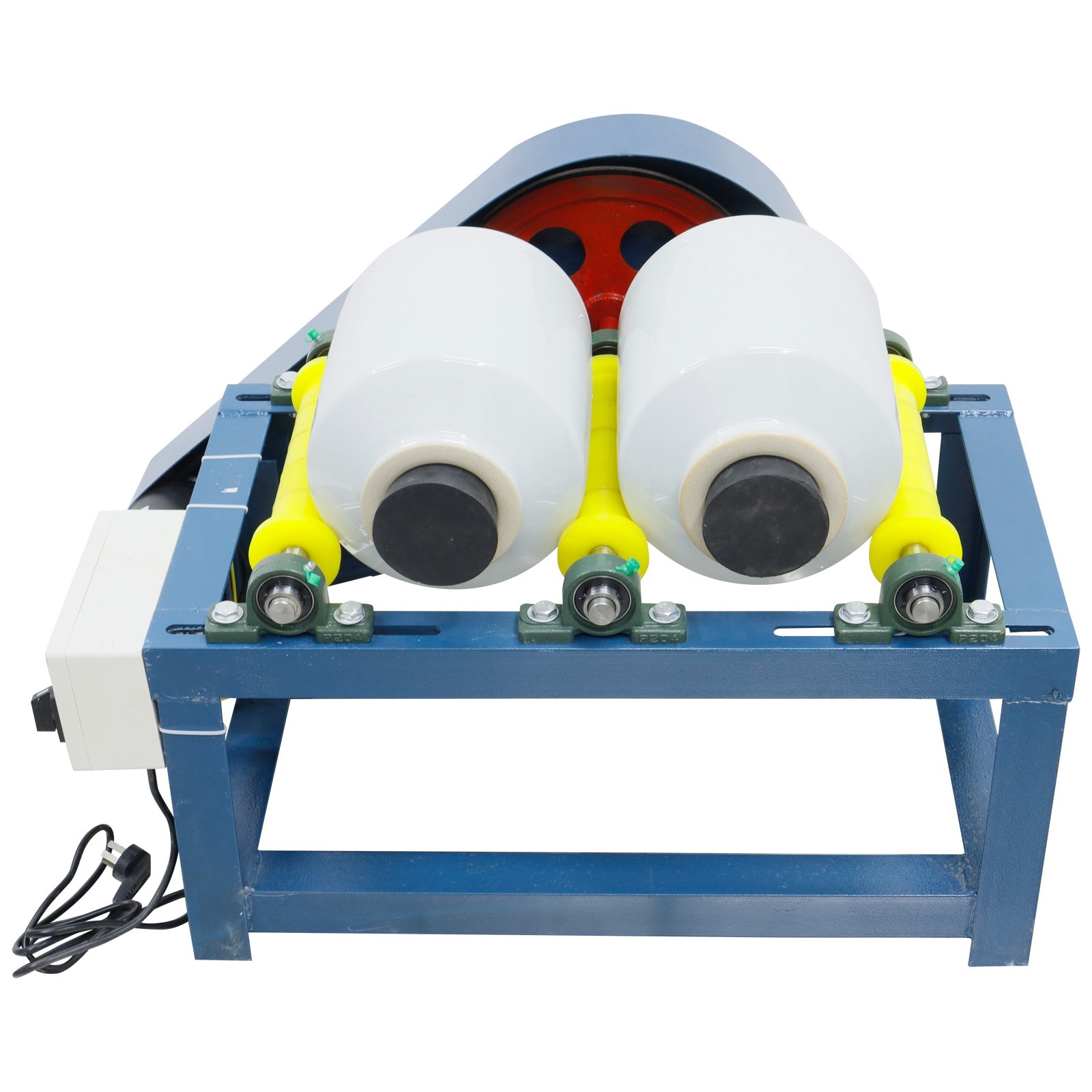 220V 550W Horizontal Drum Small Lab Ball Mill Enamel Grinding Glaze Quartz Sand
