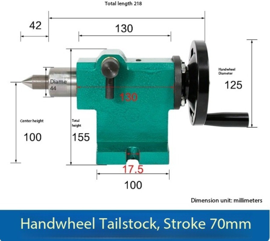 Pneumatic Lathe Tailstock Travel Automatic CNC Hydraulic Cylinder Tailstock