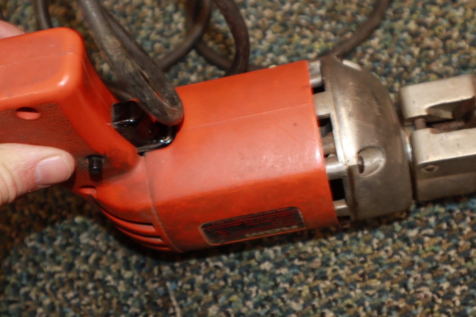 Vintage Used Ram # R-100 Heavy Duty Sheet Metal Shear Corded Tool