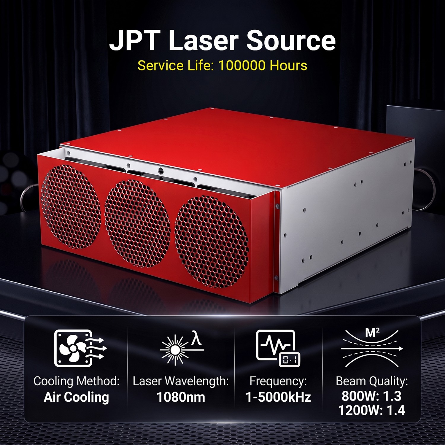 1200W Metal Laser Cutter Engraver JPT for Stainless Steel Brass Gold Silver
