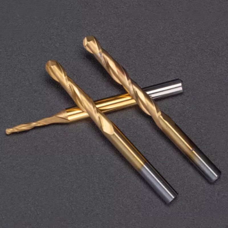 3.175mm Shank Carbide Ball Nose End Mill 2 Flute Milling Cutter Drill Ti Coated