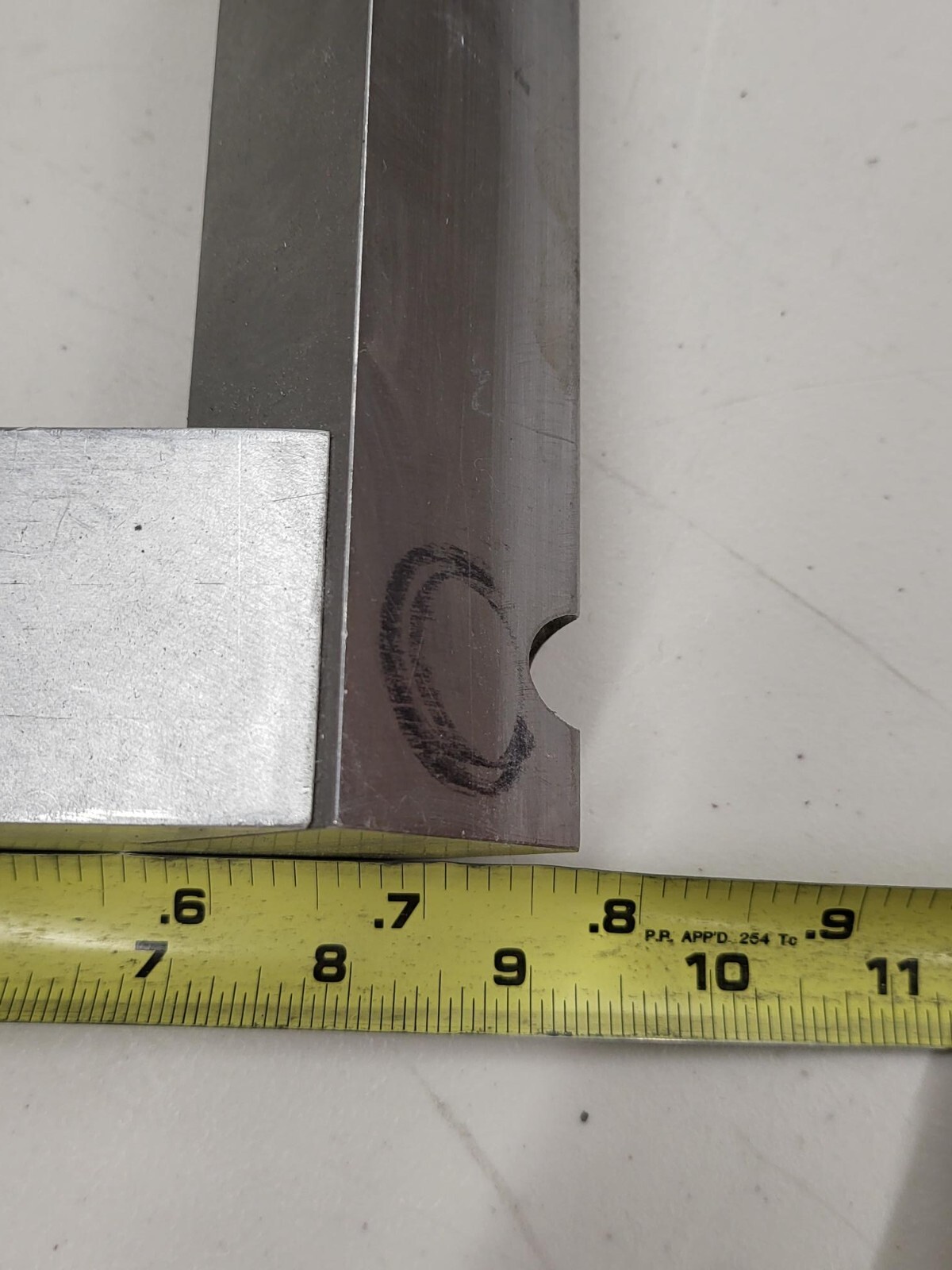 Custom Press Brake Tooling Aluminum Body Window Steel Tip Punch 14.25″ Long