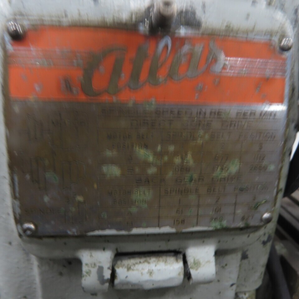 Atlas Model MH Horizontal Mill Milling Machine 1Ph 115/230V 1/3HP