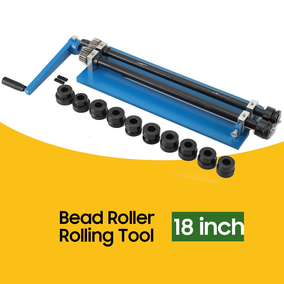 18′ Sheet Metal Bead Roller Machine w/6 Sets Dies Manual Heavy Duty Flaring Tool