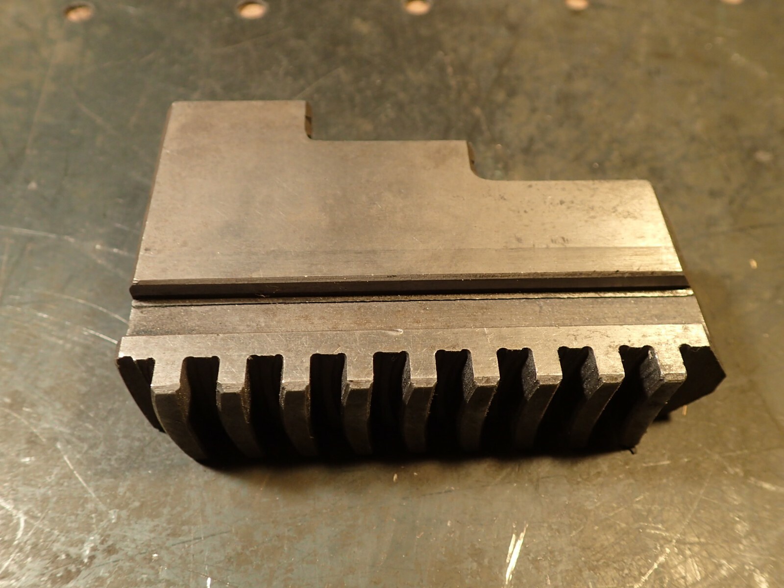 3-Piece Set Lathe Scroll Chuck Steel Step Jaws: 1-1/16″ Wide, 4-1/8″ Long, Used