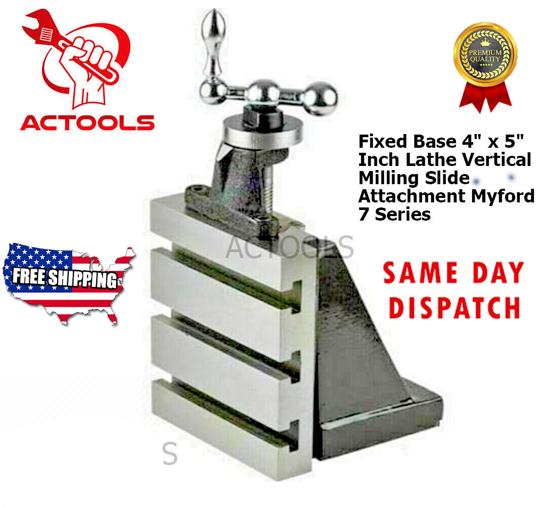 Lathe Vertical Milling Slide Fixed Base 4″ x 5″ Inch 100 x 125MM USA ACTOOLS