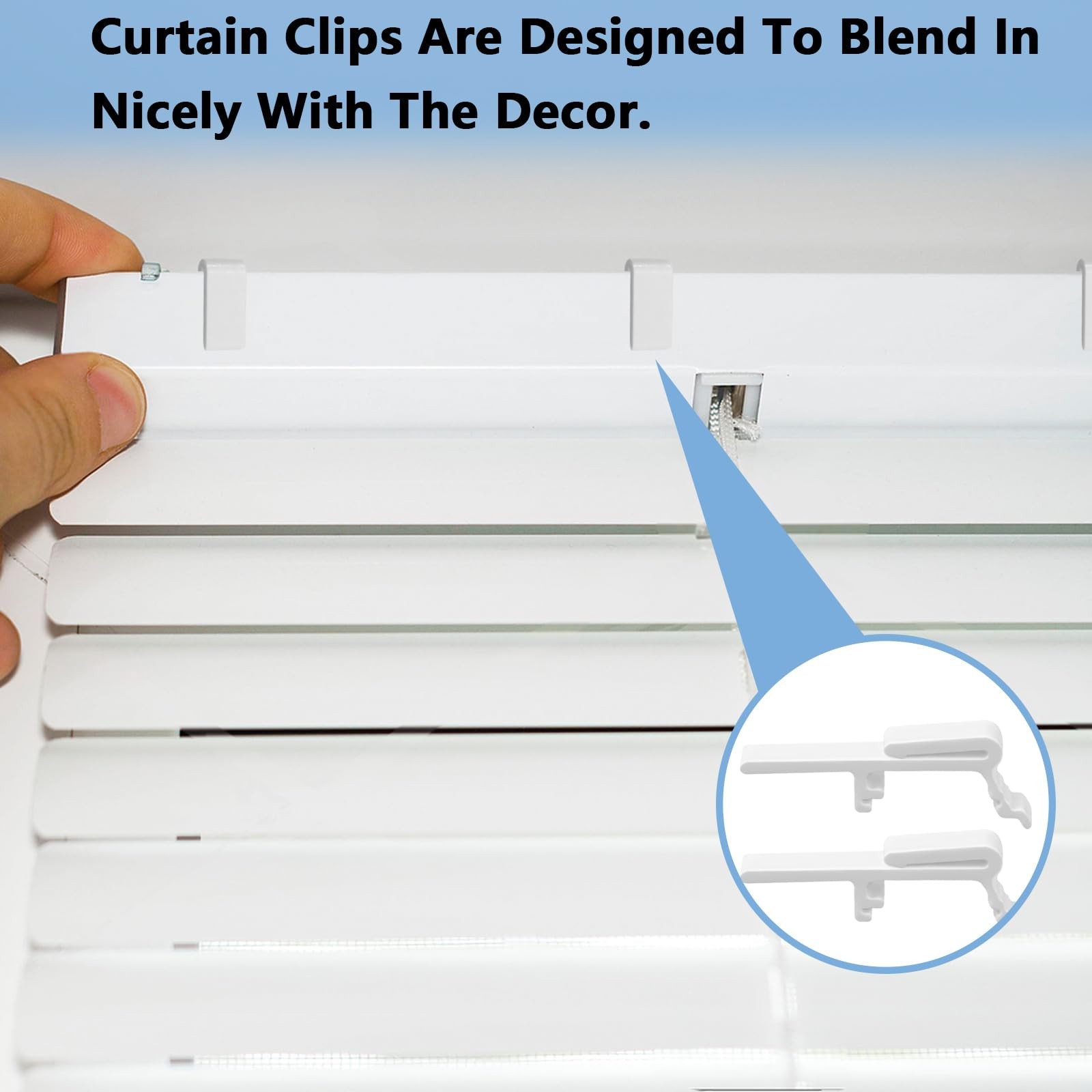 8 Pcs Vertical Blind Clips, Vertical Blinds Replacement Parts Valance Clips, Bli