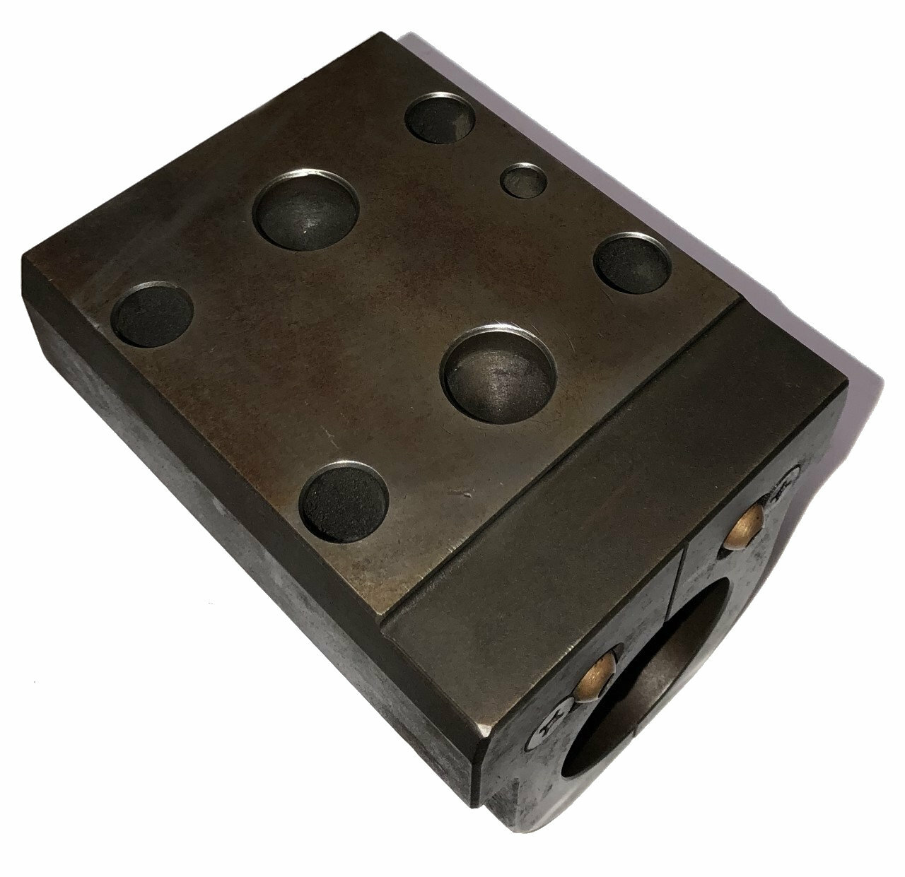 2″ I.D. CNC TURRET TOOL BLOCK 75MM x 55MM BOLT HOLE SPACING HITACHI SEIKI
