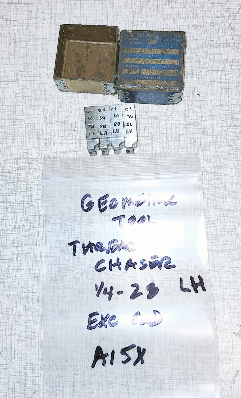 Geometric Tool Co. USA 1/4″ – 28 LH HSS Thread Chaser Set A15X