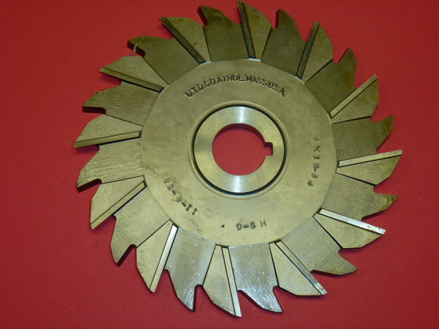 NOS! UNION HS-G SIDE STAGGERED TOOTH MILLING CUTTER, 6″ x 19/64″ x 1″, USA