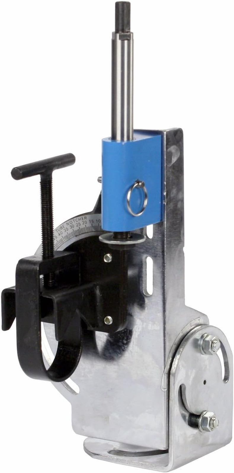 Tube and Pipe Notcher Tool – 2″ Capacity, 0-60° Angle Cuts, Drill Press Mount, C