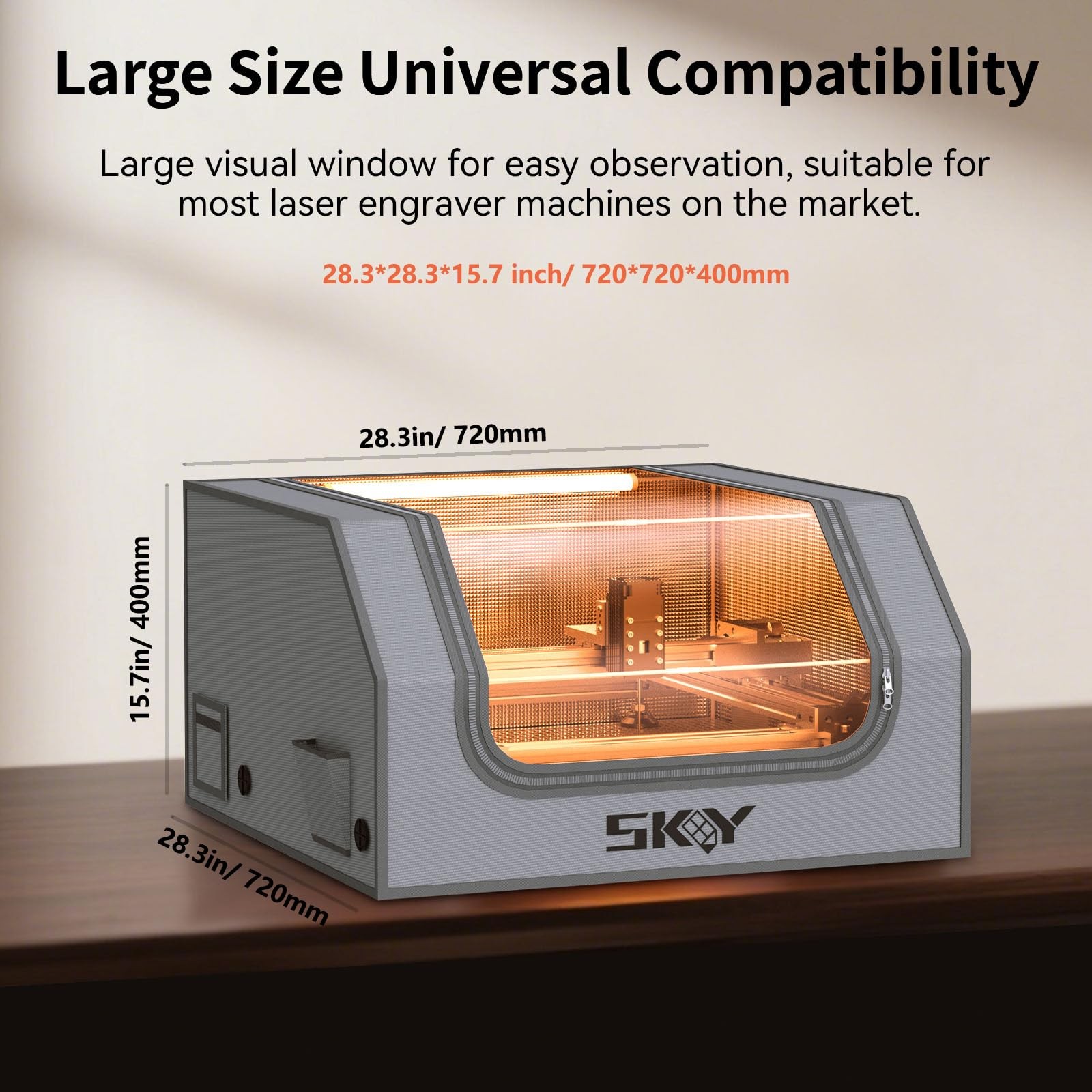2025 Upgrade Laser Engraver Integrated Enclosure Engraver-Grey, Black