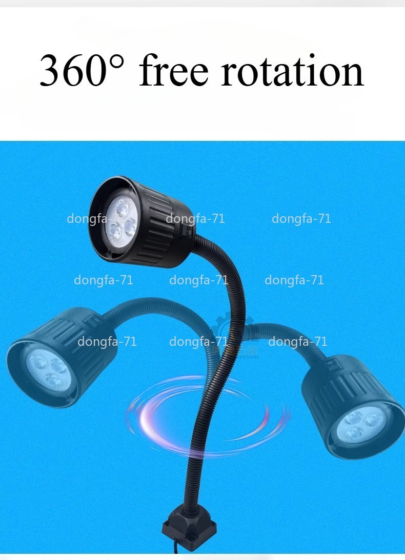 1PC For Bridgeport Milling Machine Headlight Black Quartz Light 24V 35W/50W LED