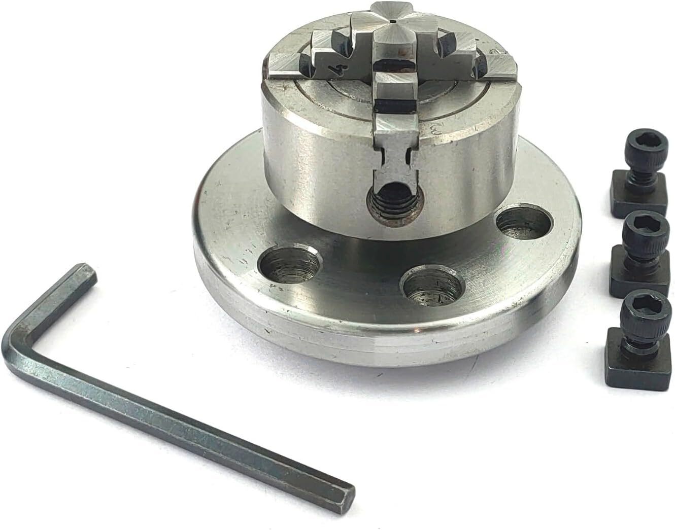 Small Chucks for 3″ & 4″ Inch Rotary tables with Steel Back Plate