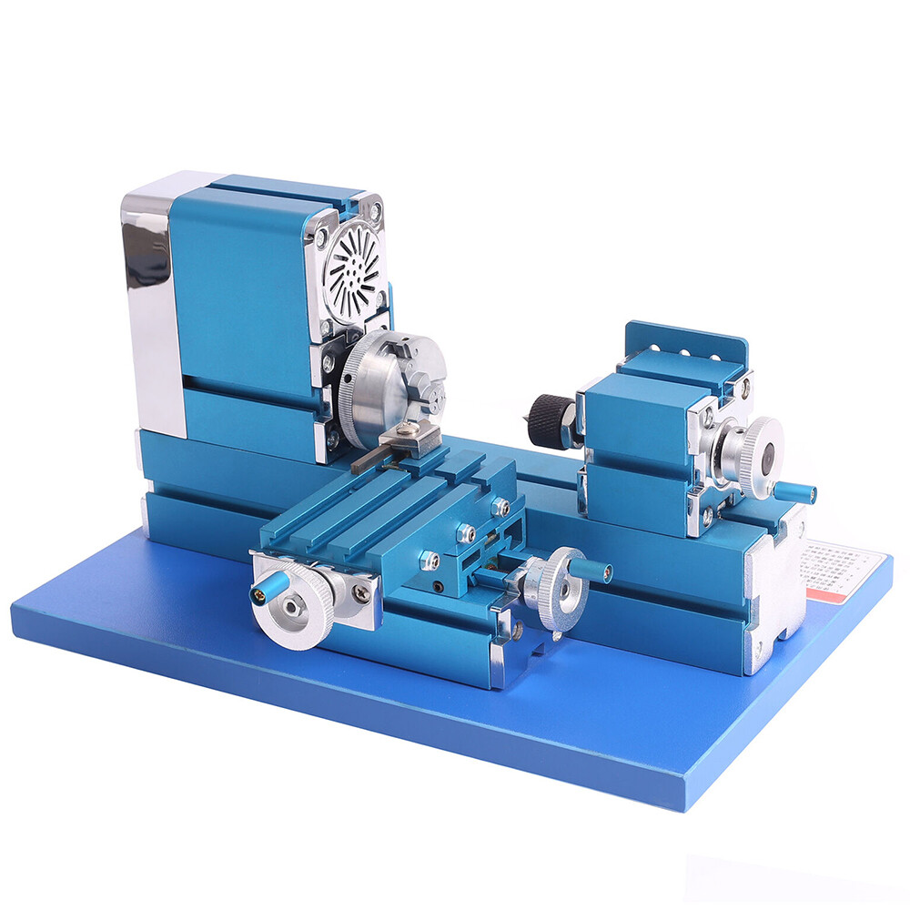 Mini Metal Lathe Machine 36W Motorized Benchtop Lathe for Woodworking Hobby DIY