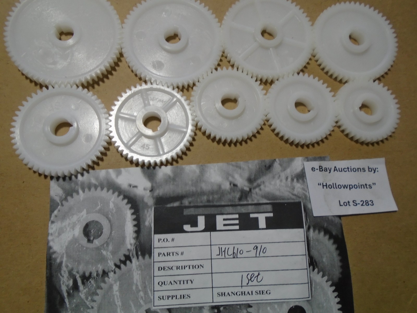 NEW Jet BD-6 NOS 6″ Metal Lathe 9Pc. Change Gears Set or Grizzly CJ Sieg S283