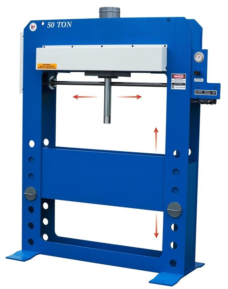 New Hydraulic H FRAME PRESS 50 Ton Powered Movable Workhead CA – GET 5% OFF!!