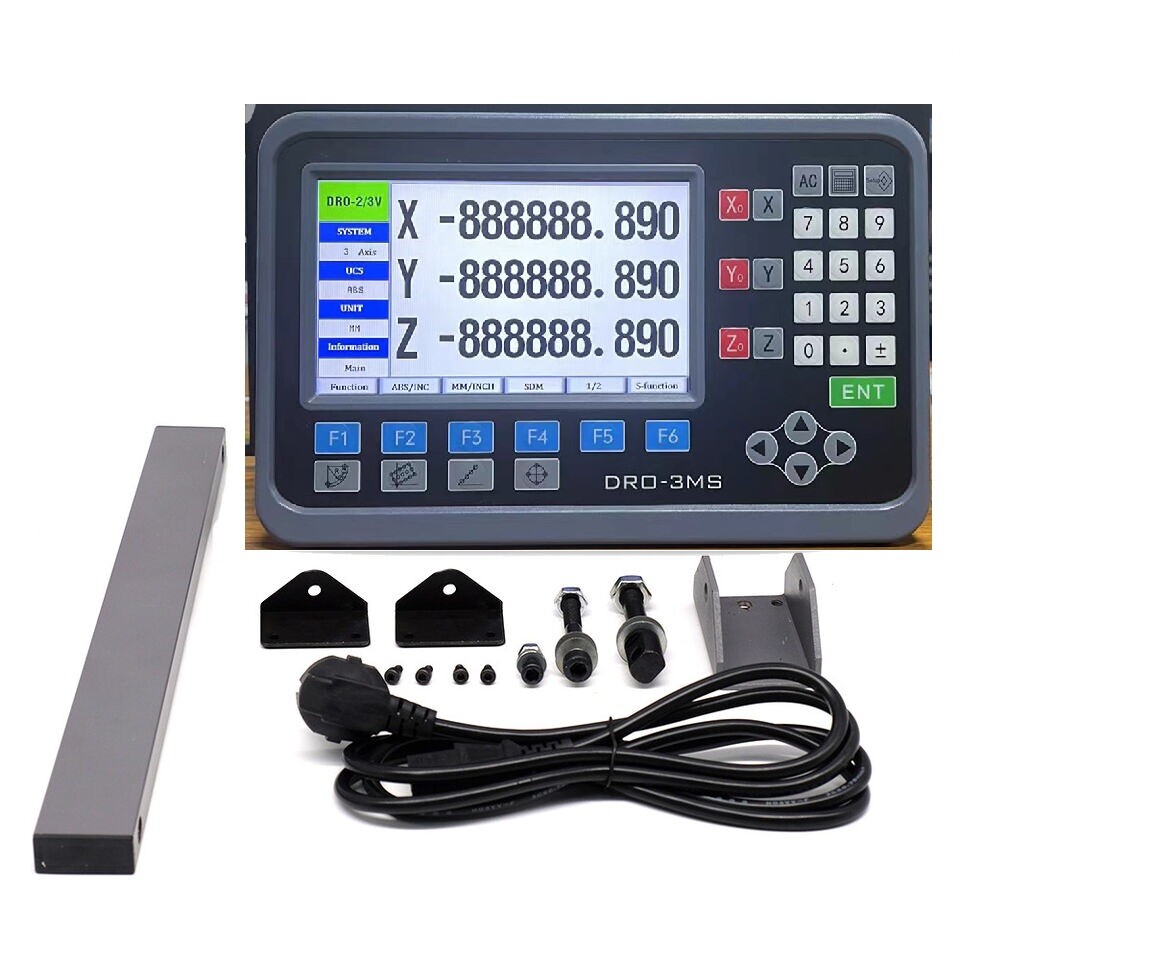 DRO 1um Linear Scale Digital Readout 2/3 Axis for Bridgeport Mill Lathe,US STOCK