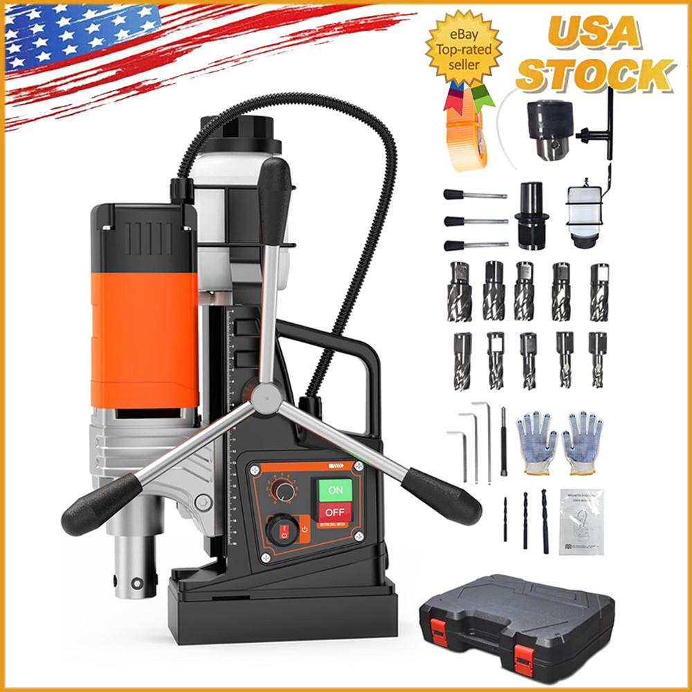 1750W Magnetic Drill Press, 2″ Boring Diameter, 2922Lbf Magnetic Drill, 810 RPM