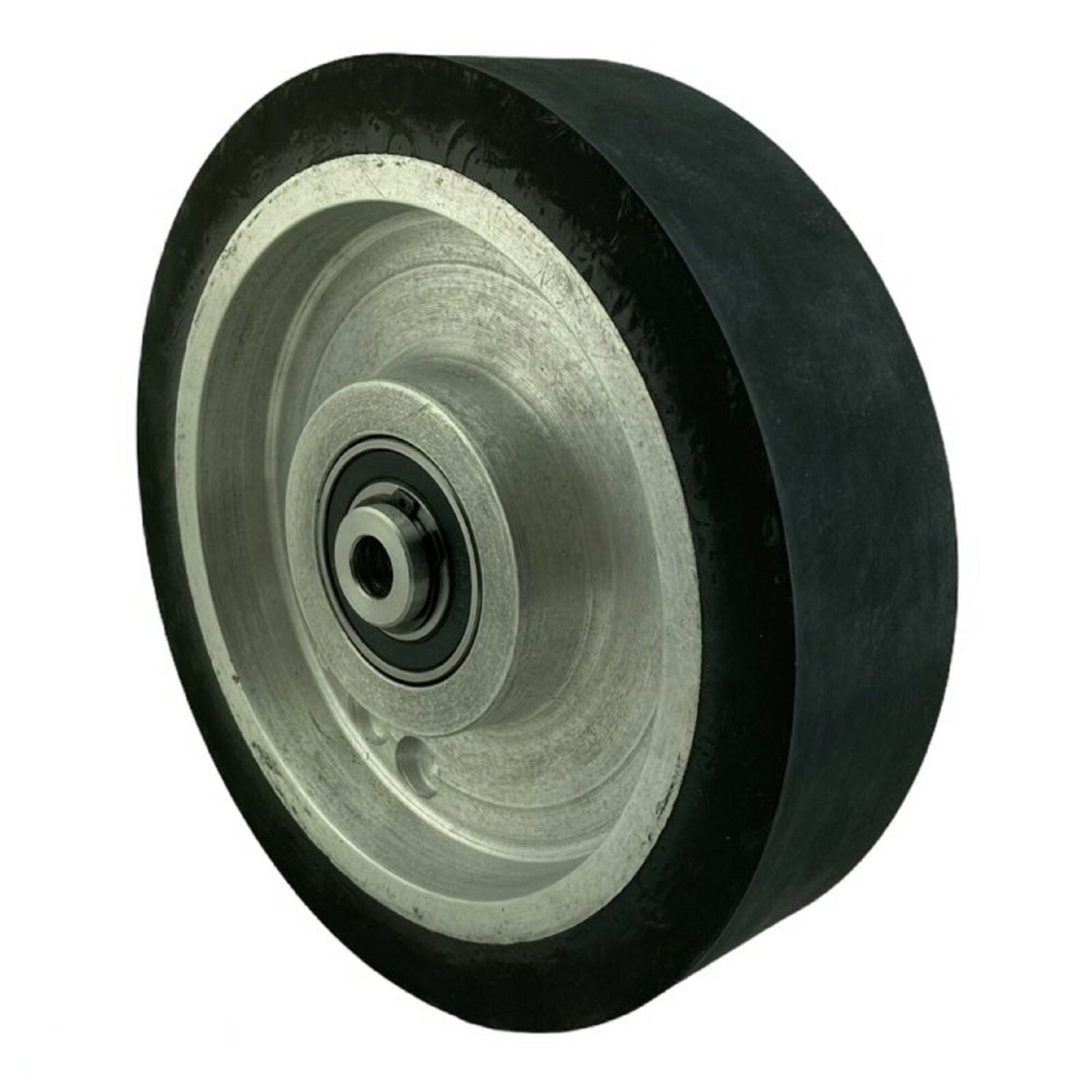 6″ Smooth Black Rubber Contact Wheel Dynamic Balance For Belt Grinder
