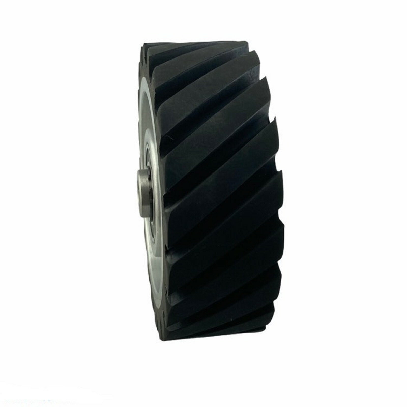 6″ Serrated Polyurethane Rubber Contact Wheel With 5/8 inch bore