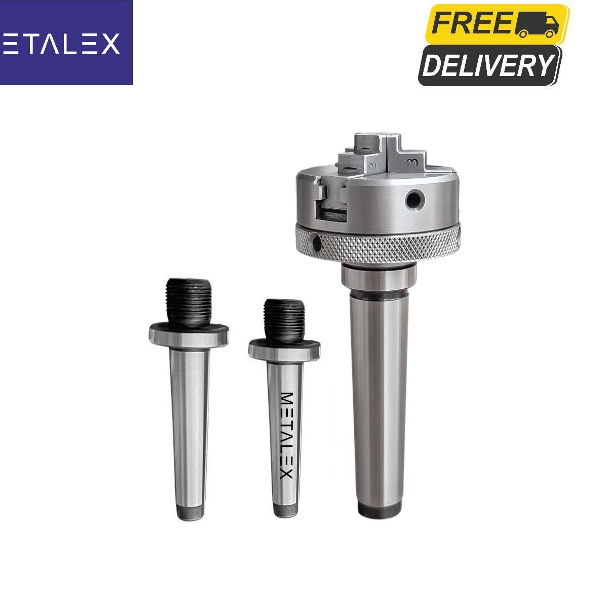 2″ 3 Jaw Self Centering Mini Small Baby Lathe Chuck Set MT1 MT2 & MT3 Arbors Kit