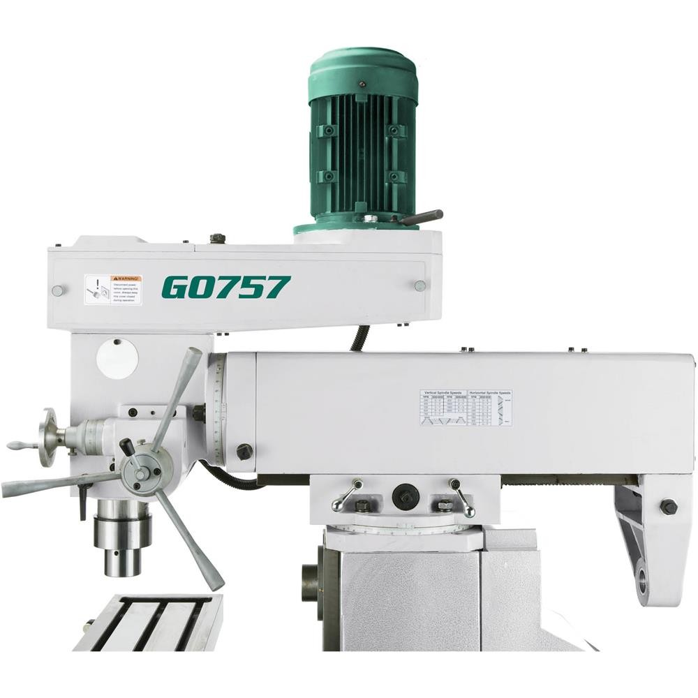 G0757 9″ x 39″ 2 HP Horizontal/Vertical Mill with Power Feed