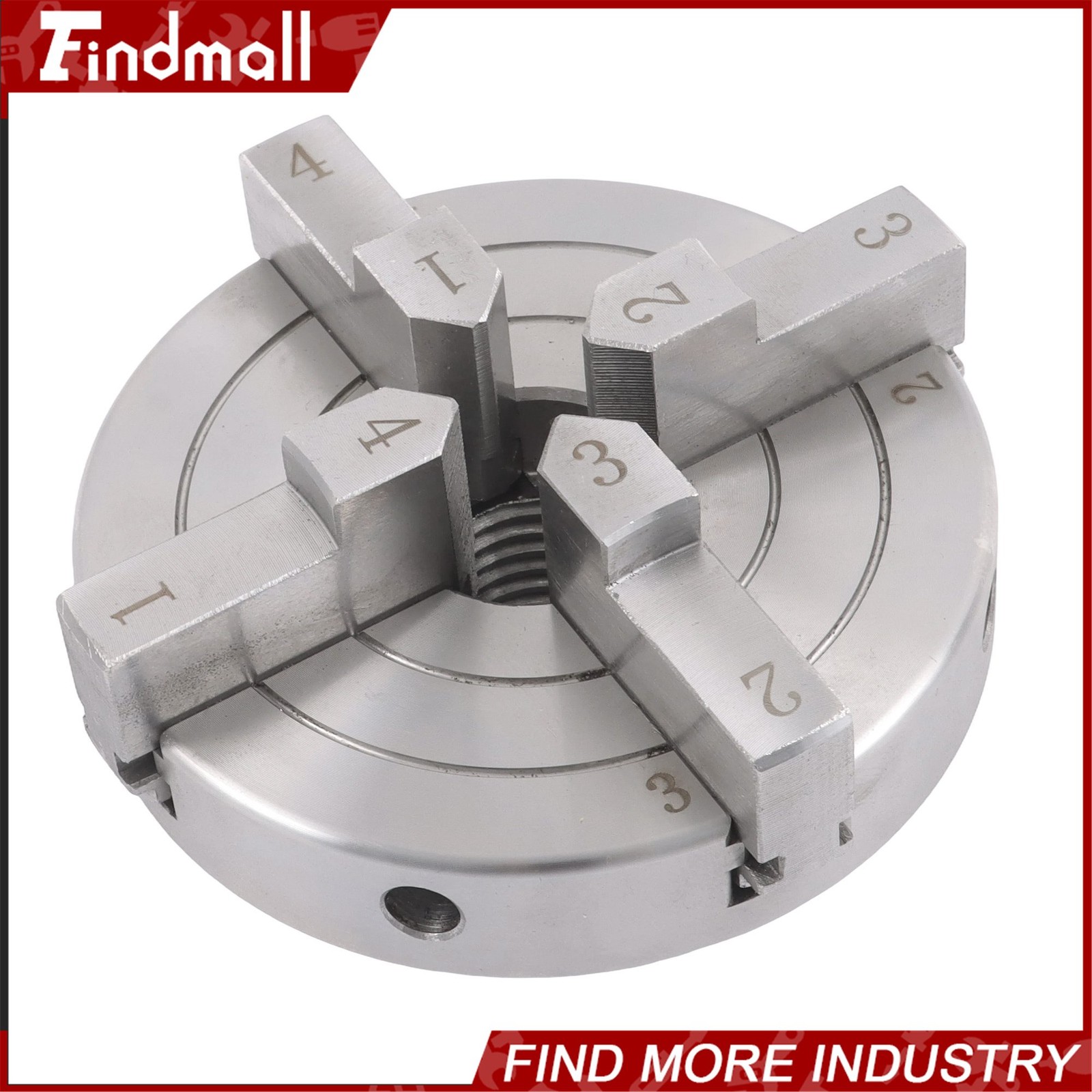 Findmall 4 Inch 4 Jaw Lathe Chuck Set 1×8 TPI Self Centering Chuck