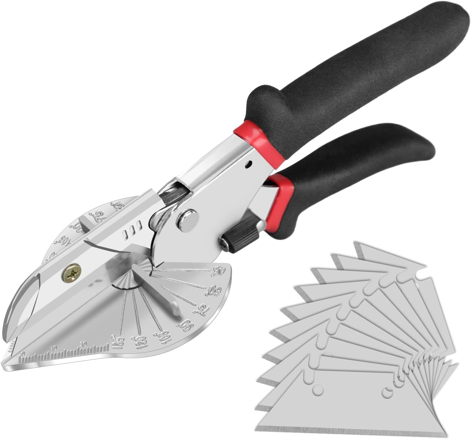 Durable Miter Shear with Adjustable Cutting Angle for Home Improvement Projects