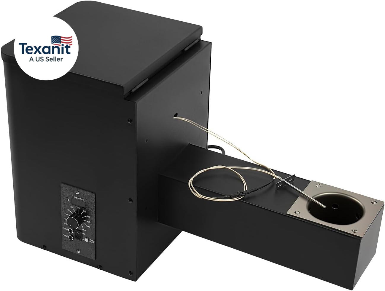120V Pellet Smoker Hopper Assembly Kit with Digital Temperature Controller, Elec