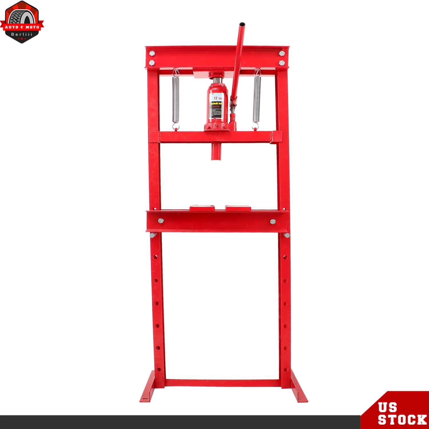 12 Ton / 24,000 lb Shop Press Hydraulic Jack Stand Floor H-Frame Press Plates