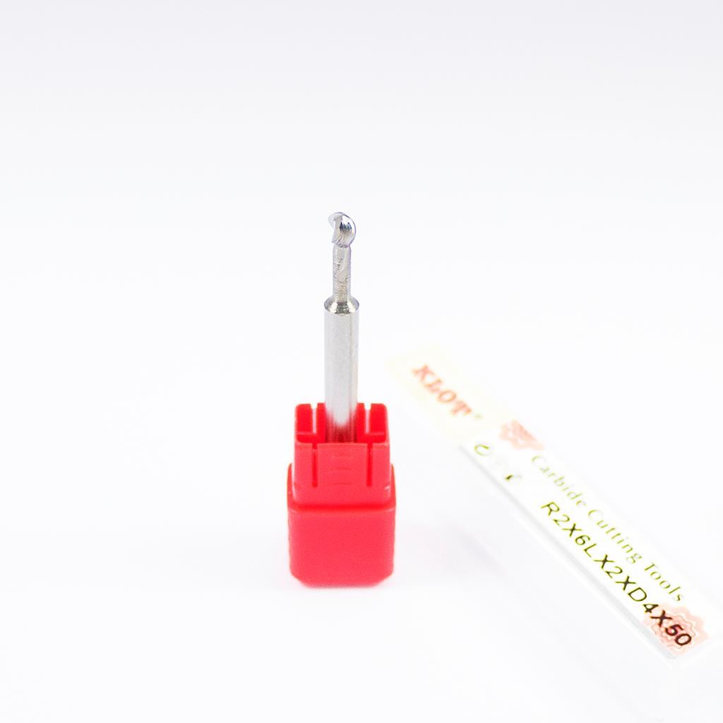 Solid Carbide Ball Nose End Mill Lollipop Cutter R1mm-R6mm For Aluminum CNC
