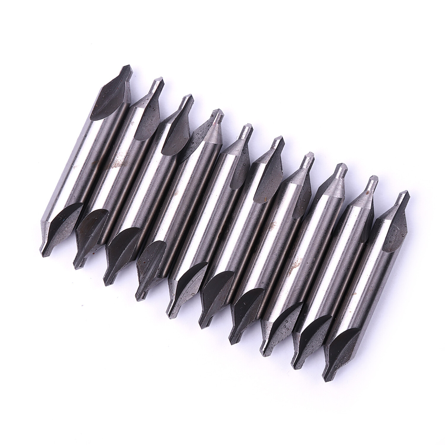 10PCS HSS 60 Degree Countersink Drill Bit Set, 3.0mm Center Hole Tool for Metal