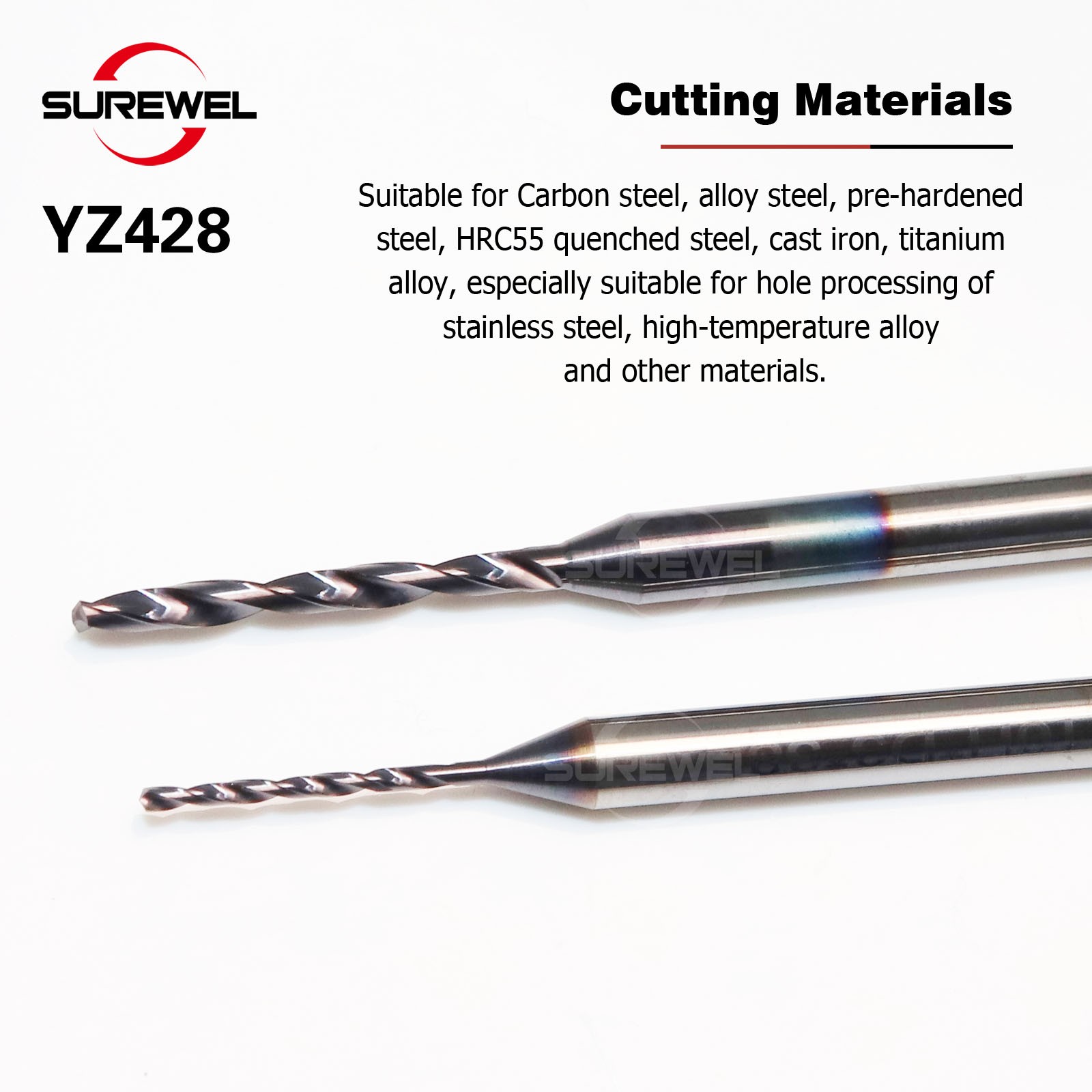 Micro Drill 0.1mm to 1.69mm Solid Carbide Min Bit CNC Machining Tool Precision