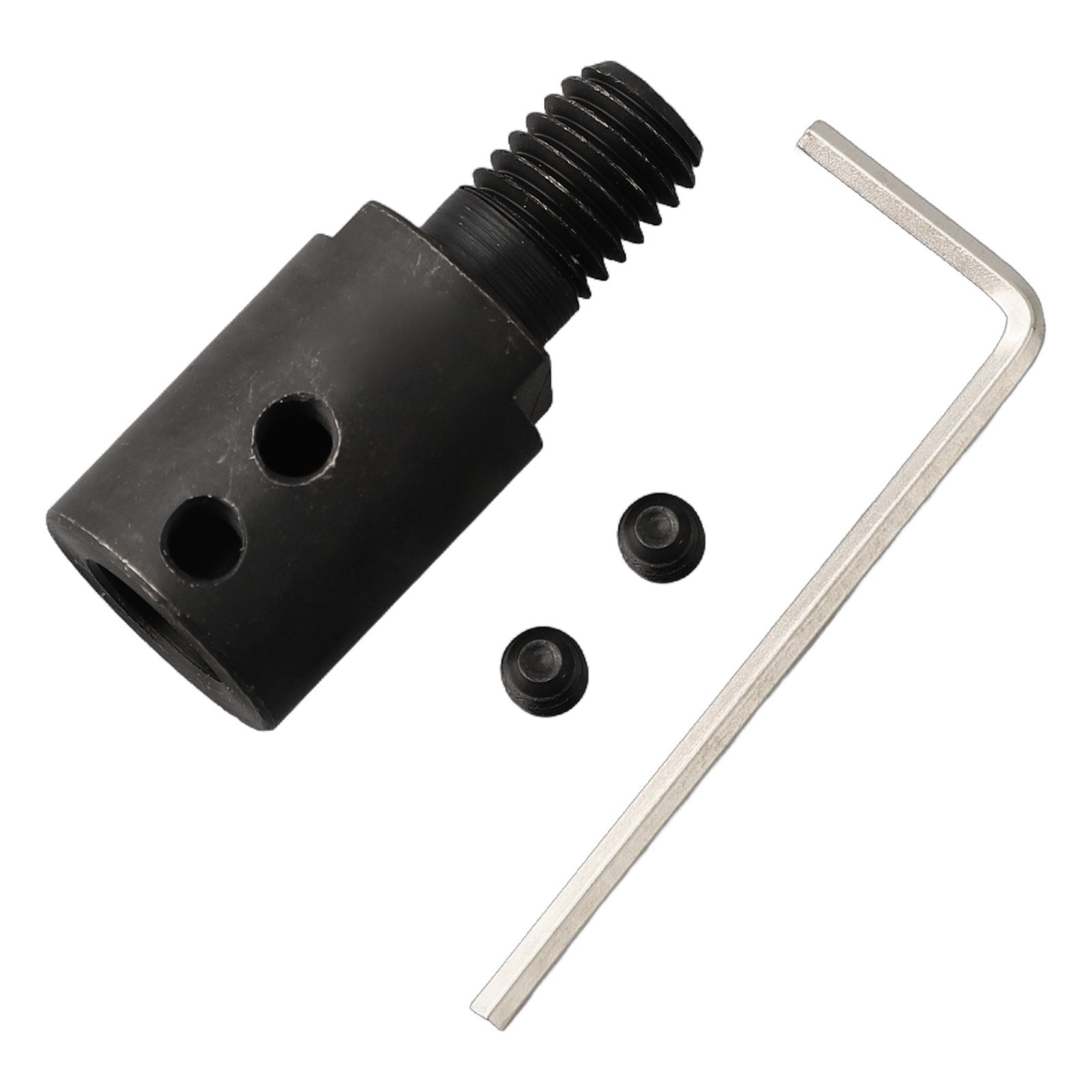 Black/Silver Shaft Motor Coupling Socket Adapter for Saw Blade Grinding