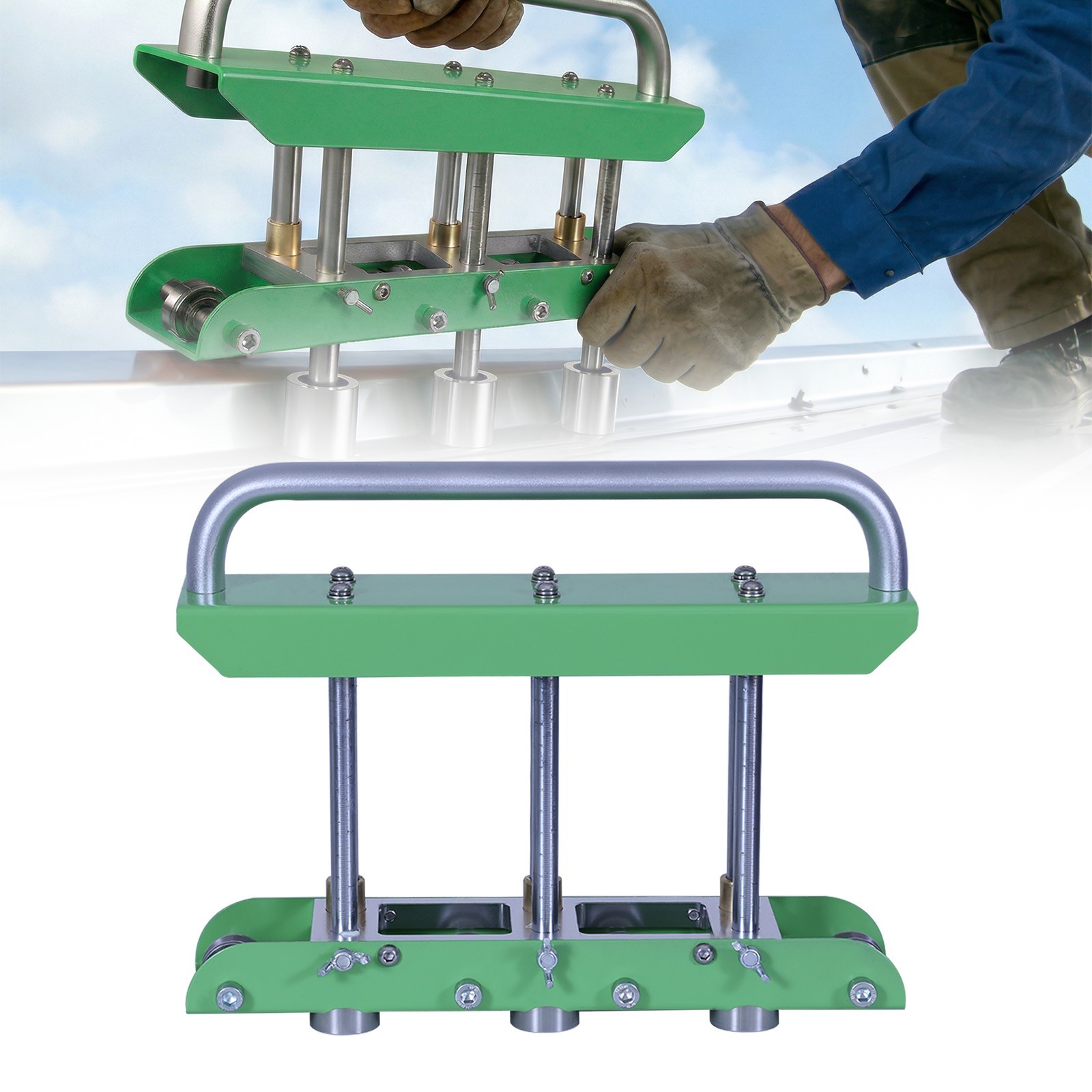 Sheet Metal Roller 3 Station Metal Bender, 0-90 Adjustable Bending, Portable