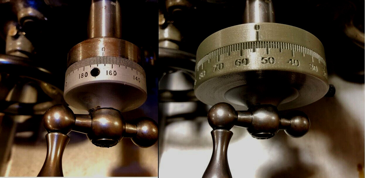 South Bend 9/10K lathe Cross Feed Large 3″ dial, easy read (Fits over 1.75 dial)