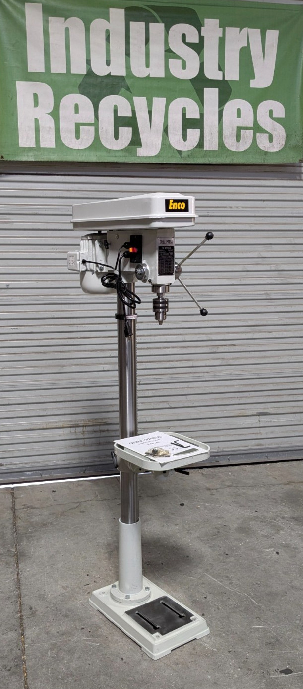 ENCO Drill Press 13.622" Swing 3/4HP Step Pulley Drive 115V Scratch &am