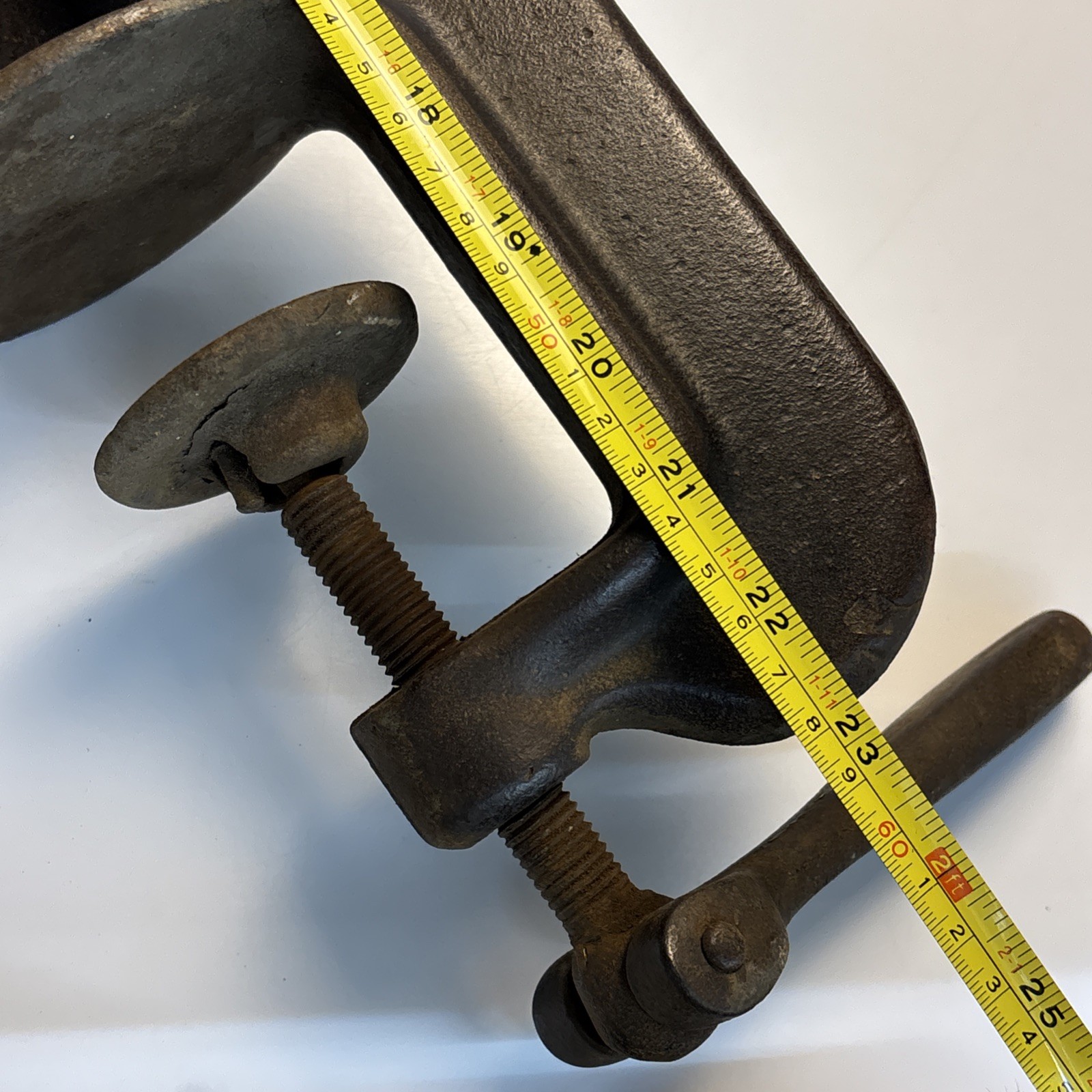 Antique PEXTO Sheet Metal Crimper Corrugating Machine Hand Crank Bench Mount