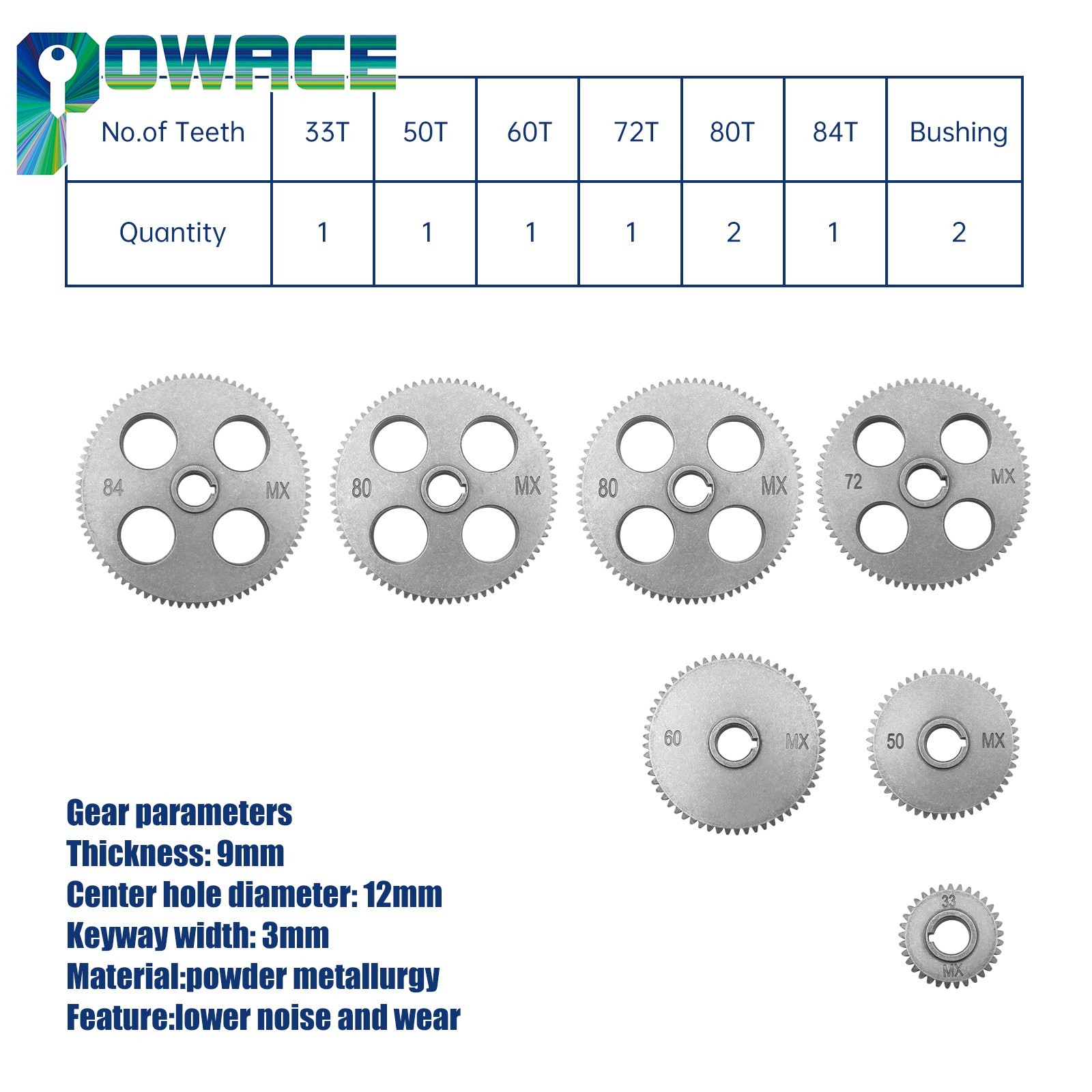 80T/60T/50T/45T/40T/35T/30T/25T/20T metal gears for CD210 WM210 mini lathe metal
