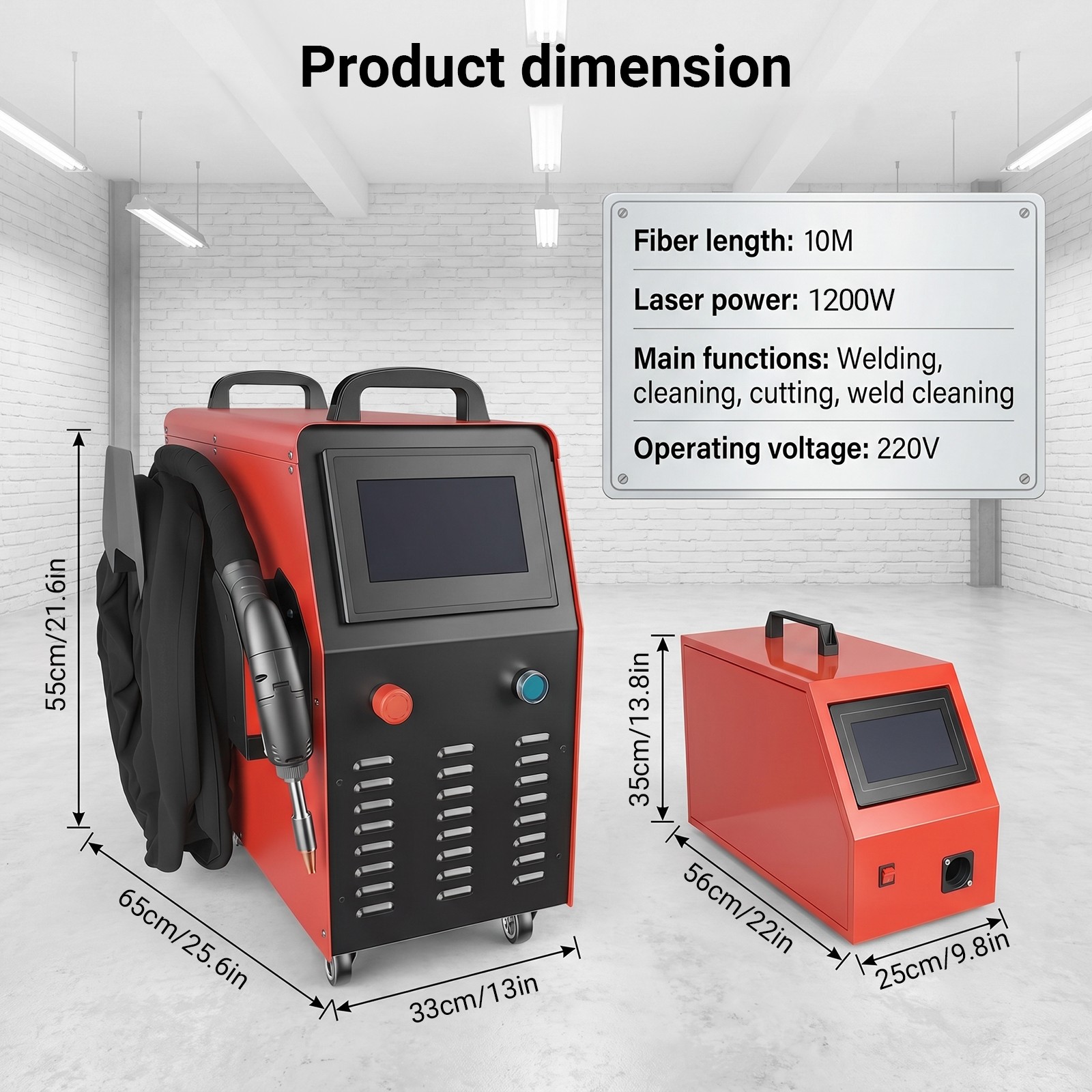 1200W Laser Welding Machine Air Cooled Laser Cutting Cleaning machine 4 IN 1
