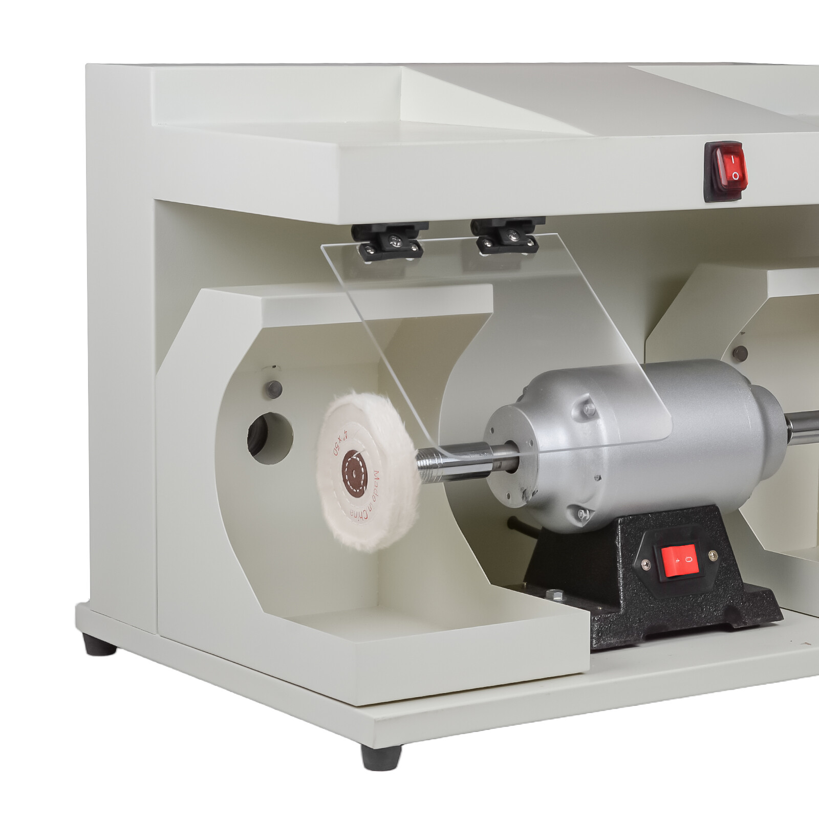550W Large Space Bench Grinder Dental Polishing Buffing Machine 2800RPM with LED