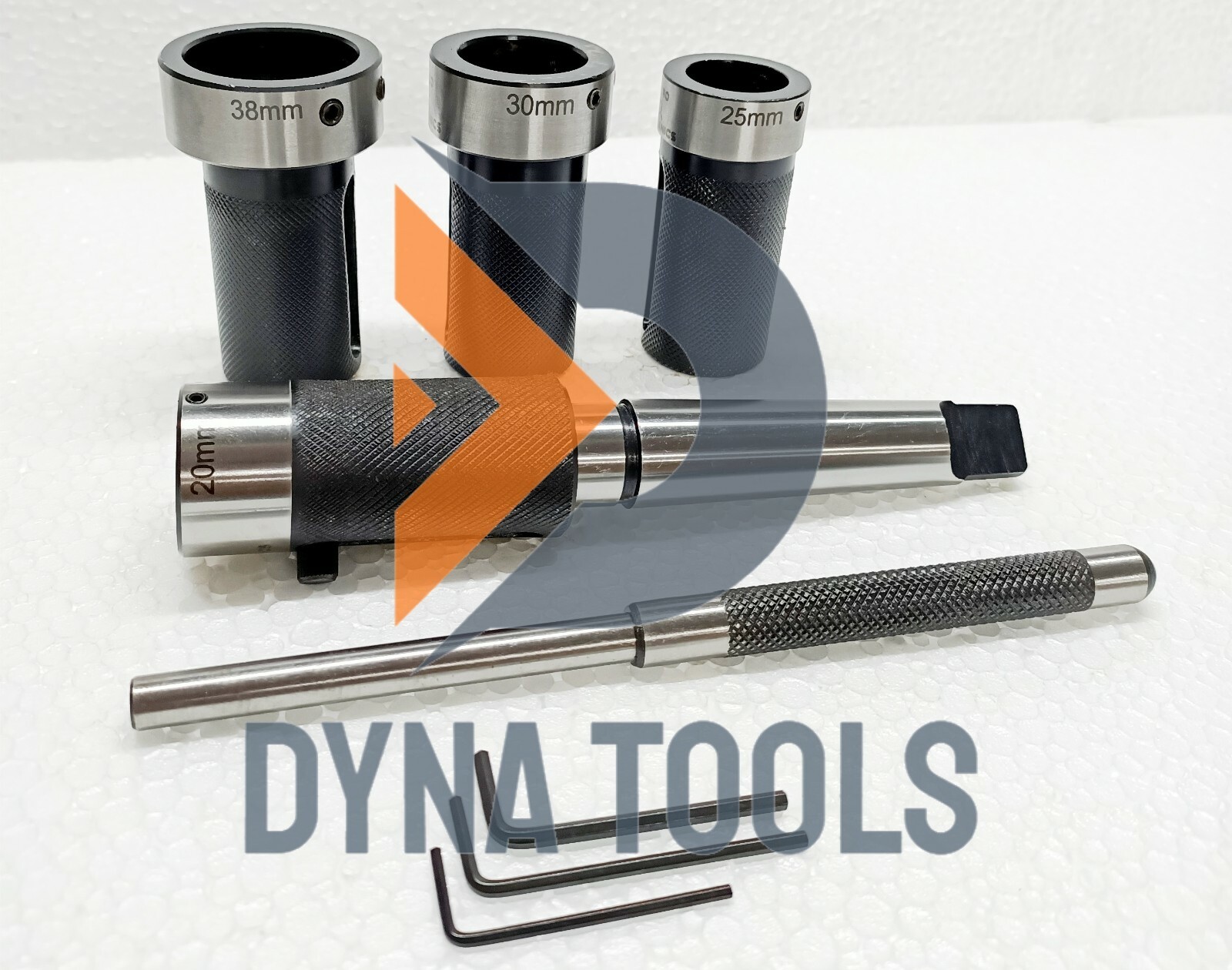 Lathe Tailstock Die Holder 8 Pcs Set MT3 Shank Holds 4 Metric & 4 Imperial Dies