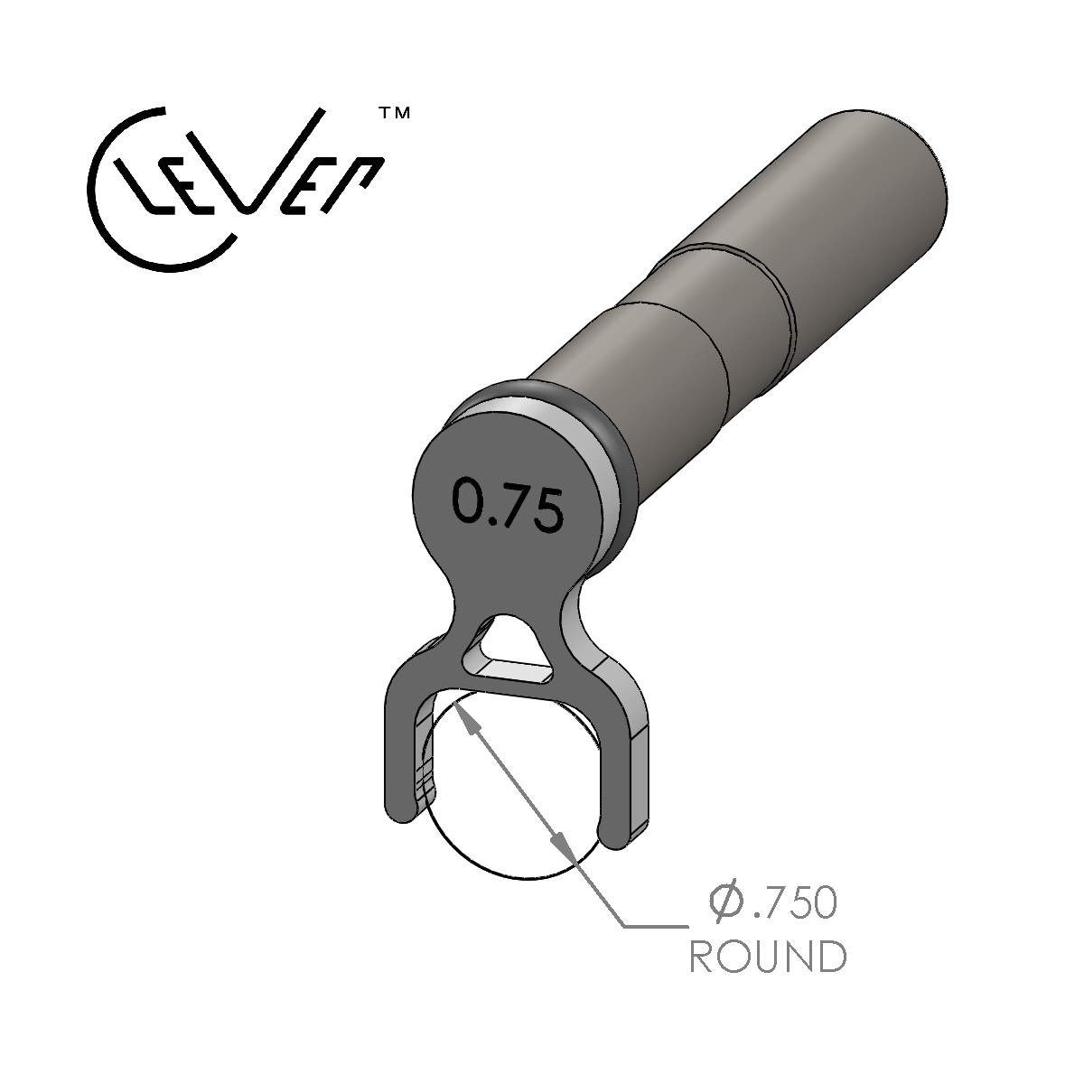 3/4″ 0.750″ CleVer Bar Puller cnc lathe, 5/8″ shank. Laser cut hardened steel