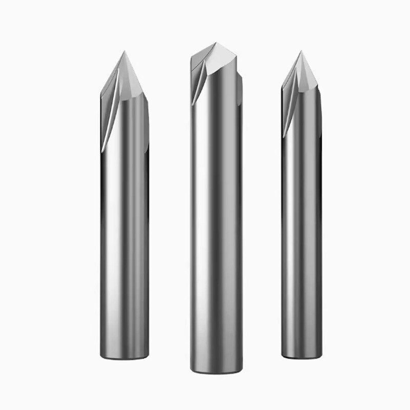 Solid Carbide 60/90/120° Chamfer End Mill 3-Flute Aluminum Milling Cutter Router
