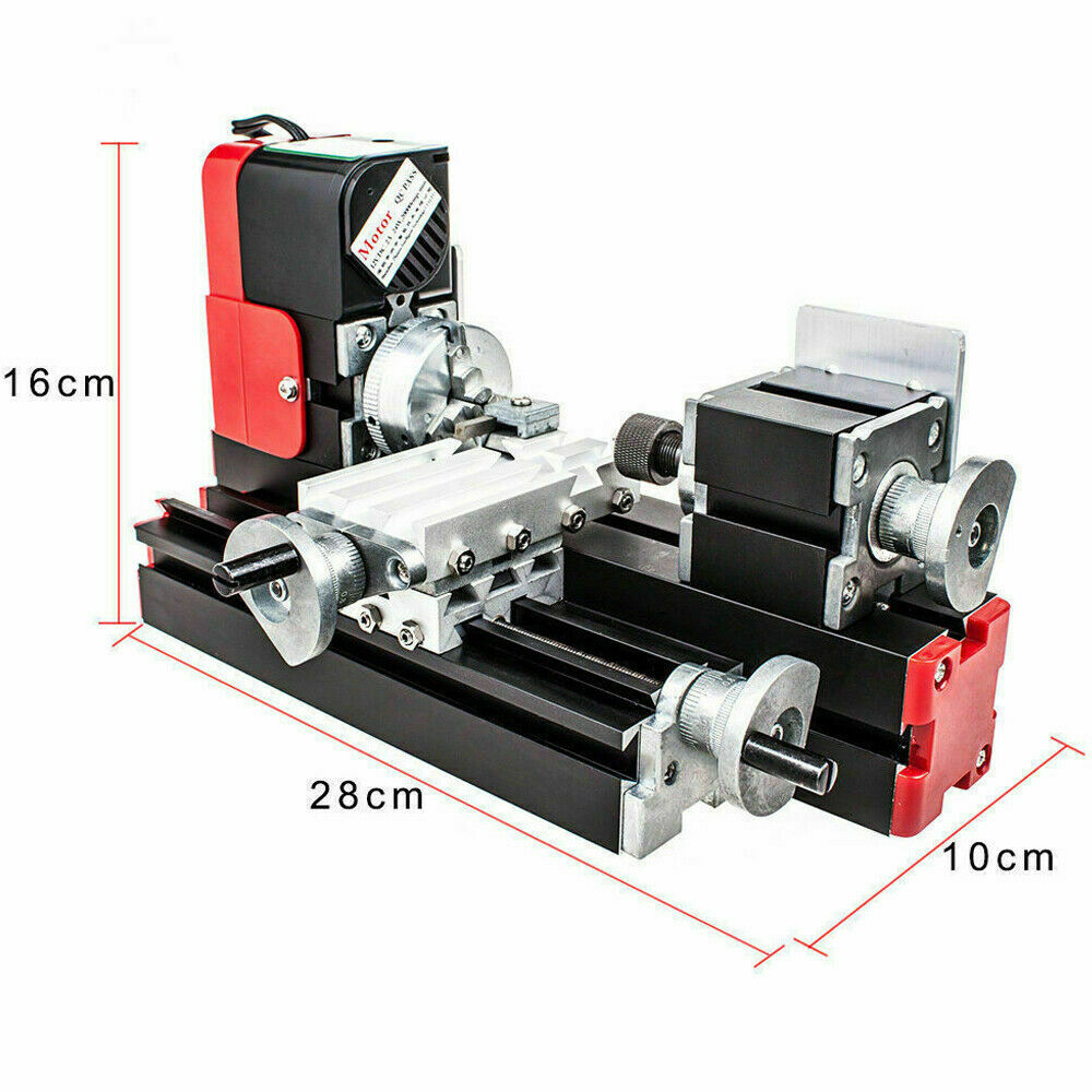 DC 12V 24W DIY Miniature Metal Multifunction Mini Lathe Machine 20000Rev/min