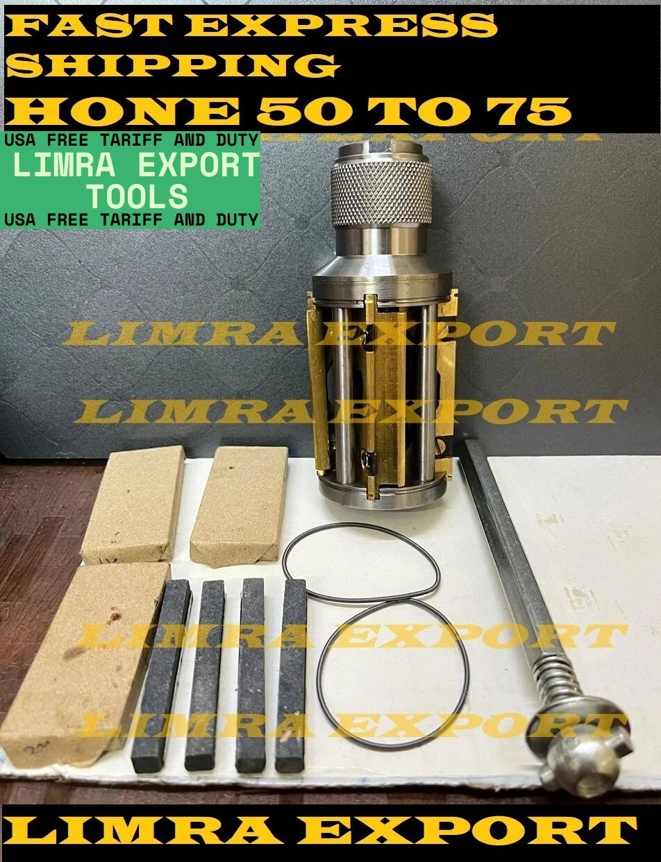 Cylinder Engine Hone Kit 50 TO 75MM Honing Machine +4x Green Stones For Hard Cyl