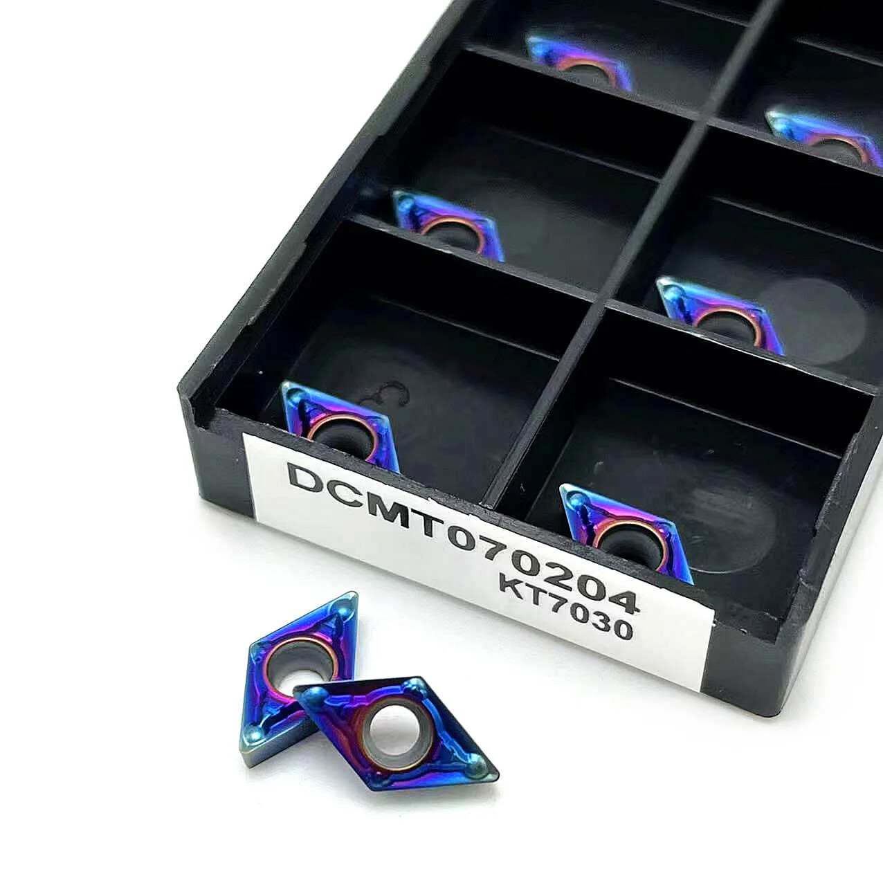 Nano Blue Tool DCMT070204 10pcs CNC Carbide Insert Turning Knife Blade Internal