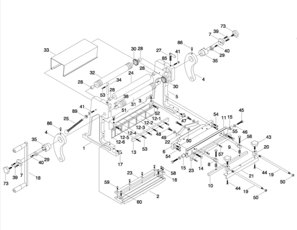 Die Clamping plate from 30in 3-In-1 Combination Sheet Metal Machine,Brake,Shear