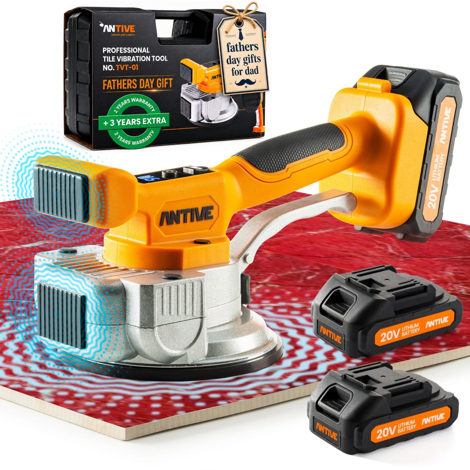 Tile Vibration Tool Kit with Dual 20V Batteries – Cordless Tile Vibration Mac…